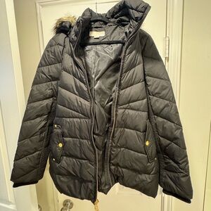 Michael Kors Down Feather Coat Size XL Black